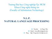 Natural Language Processing - Chapter 2: Fundamental algorithms and mathematical models