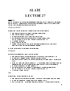 Slate - Lecture 27