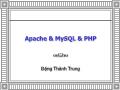 Apache & MySQL & PHP -Đặng Thành Trung