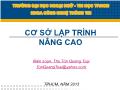 Bài giảng Cơ sở lập trình nâng cao - Chương 10: Tối ưu hóa chương trình - Tôn Quang Toại