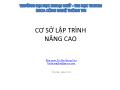 Bài giảng Cơ sở lập trình nâng cao - Chương 3: Lập trình đệ quy - Tôn Quang Toại