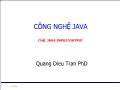 Bài giảng Công nghệ Java - Chương 8: Java Input/Output - Trần Quang Diệu