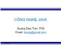 Bài giảng Công nghệ Java - Trần Quang Diệu