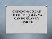 Bài giảng điện tử học phần Nguyên lý kinh tế - Chương 6: Cơ cấu tổ chức bộ máy và cán bộ quản lý kinh tế - Đại học Thương mại