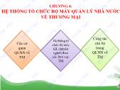 Bài giảng điện tử học phần Quản lý nhà nước về thương mại - Chương 4: Hệ thống bộ máy quản lý nhà nước về thương mại - Đại học Thương mại