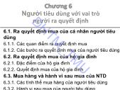 Bài giảng Hành vi khách hàng - Chương 6: Người tiêu dùng với vai trò người đưa ra quyết định