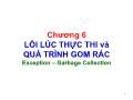 Bài giảng Lập trình hướng đối tượng với Java - Chương 6: Lỗi lúc thực thi và quá trình gom rác