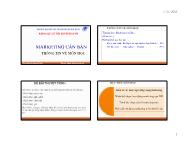 Bài giảng Marketing căn bản - Chương 1: Khái quát về Marketing - Trường Đại học mở Thành phố Hồ Chí Minh