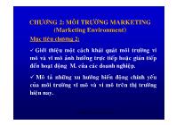 Bài giảng Marketing căn bản - Chương 2: Môi trường Marketing - Nguyễn Kim Nam