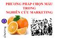 Bài giảng Marketing căn bản - Chương 3: Phương pháp chọn mẫu trong nghiên cứu Marketing - Trường Đại học mở Thành phố Hồ Chí Minh