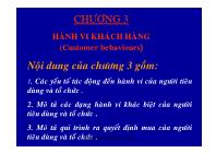 Bài giảng Marketing - Chương 3: Hành vi khách hàng