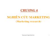 Bài giảng Marketing - Chương 4: Nghiên cứu Marketing