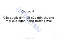 Bài giảng Marketing ngân hàng - Chương 4: Các quyết định về xúc tiến thương mại của ngân hàng thương mại