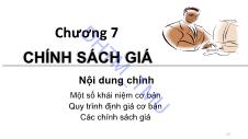 Bài giảng Marking căn bản - Chương 7: Chính sách giá - ĐH Thương Mại