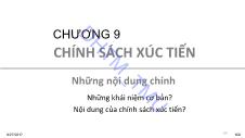 Bài giảng Marking căn bản - Chương 9: Chính sách xúc tiến - ĐH Thương Mại