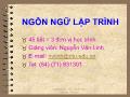 Bài giảng Ngôn ngữ lập trình - Chương 7: Lập trình Logic - Nguyễn Văn Linh