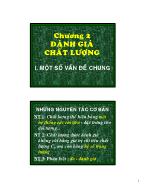 Bài giảng Quản trị chất lượng - Chương 2: Đánh giá chất lượng