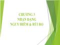 Bài giảng Quản trị rủi ro - Chương 3: Nhận dạng nguy hiểm & rủi ro - Võ Hữu Khánh