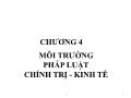 Bài giảng Quản trị rủi ro - Chương 4: Môi trường pháp luật - Chính trị - Kinh tế - Võ Hữu Khánh