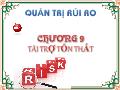 Bài giảng Quản trị rủi ro - Chương 9: Tài trợ tổn thất - Võ Hữu Khánh