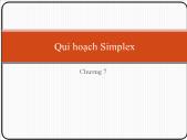 Bài giảng Quy hoạch thực nghiệm - Chương 5: Qui hoạch Simplex