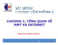 Bài giảng Tin văn phòng 2 - Chương 1: Tổng quan về MMT và Internet - Bài 3: Tìm kiếm trên Internet - Nguyễn Anh Việt