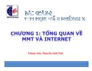 Bài giảng Tin văn phòng 2 - Chương 1: Tổng quan về MMT và Internet - Nguyễn Anh Việt