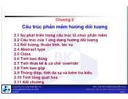 Các mẫu thiết kế hướng đối tượng - Chương 2: Cấu trúc phần mềm hướng đối tượng - Đại học Bách Khoa TP HCM