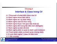 Các mẫu thiết kế hướng đối tượng - Chương 3: Interface & Class trong C# - Đại học Bách Khoa TP HCM