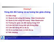 Các mẫu thiết kế hướng đối tượng - Chương 4: Vòng đời đối tượng và sự tương tác giữa chúng - Đại học Bách Khoa TP HCM