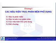 Các mẫu thiết kế hướng đối tượng - Chương 5: Các mẫu kiến trúc phần mềm phổ dụng - Đại học Bách Khoa TP HCM