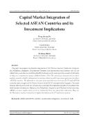 Capital Market Integration of Selected ASEAN Countries and its Investment Implications