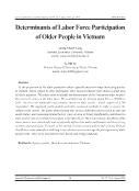 Determinants of Labor Force Participation of Older People in Vietnam - Giang Thanh Long