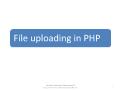 File uploading in PHP