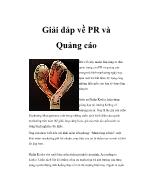 Giải đáp về PR và Quảng cáo