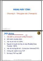 Giáo trình Mạng máy tính - Chương 3: Tầng giao vận (Transport) - Trần Quang Hải Bằng