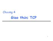 Giáo trình Mạng máy tính - Chương 4: Giao thức TCP - Nguyễn Hồng Sơn