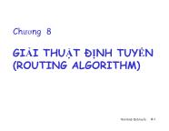 Giáo trình Mạng máy tính - Chương 8: Giải thuật định tuyến (Routing Algorithm) - Nguyễn Hồng Sơn