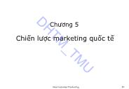 Giáo trình Marketing quốc tế - Chương 5: Chiến lược Marketing quốc tế