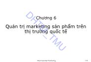 Giáo trình Marketing quốc tế - Chương 6: Quản trị marketing sản phẩm trên thị trường quốc tế