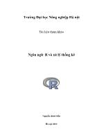 Giáo trình Ngôn ngữ R và xử lý thống kê (1) - Trường Đại học Nông nghiệp Hà Nội