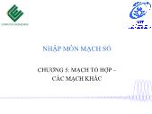 Giáo trình Nhập môn mạch số - Chương 5: Mạch tổ hợp - Các mạch khác - Trường Đại học Công nghệ thông tin