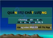 Giáo trình Quản trị chất lượng - Chuơng 1: Những vấn đề cơ bản về chất lượng và quản trị chất lượng - Đỗ Thị Ngọc