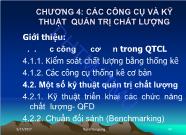 Giáo trình Quản trị chất lượng - Chương 4: Các công cụ và kỹ thuật quản trị chất lượng - Đỗ Thị Ngọc