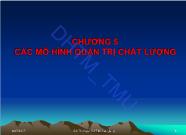 Giáo trình Quản trị chất lượng - Chương 5: Các mô hình quản trị chất lượng - Đỗ Thị Ngọc