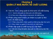 Giáo trình Quản trị chất lượng - Chương 8: Quản lý nhà nước về chất lượng - Đỗ Thị Ngọc