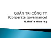 Giáo trình Quản trị công ty - Phan Thị Thanh Thủy