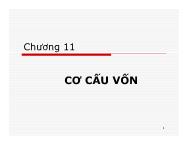 Giáo trình Quản trị tài chính - Chương 11: Cơ cấu vốn - Bùi Phước Quãng