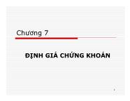 Giáo trình Quản trị tài chính - Chương 7: Định giá chứng khoán - Bùi Phước Quãng