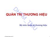 Giáo trình Quản trị thương hiệu - Chương 1: Tổng quan về thương hiệu